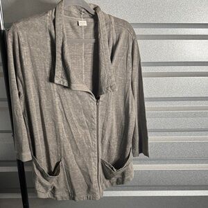 Poetry hemp cotton blend zip cardigan, Size Uk18/US 14